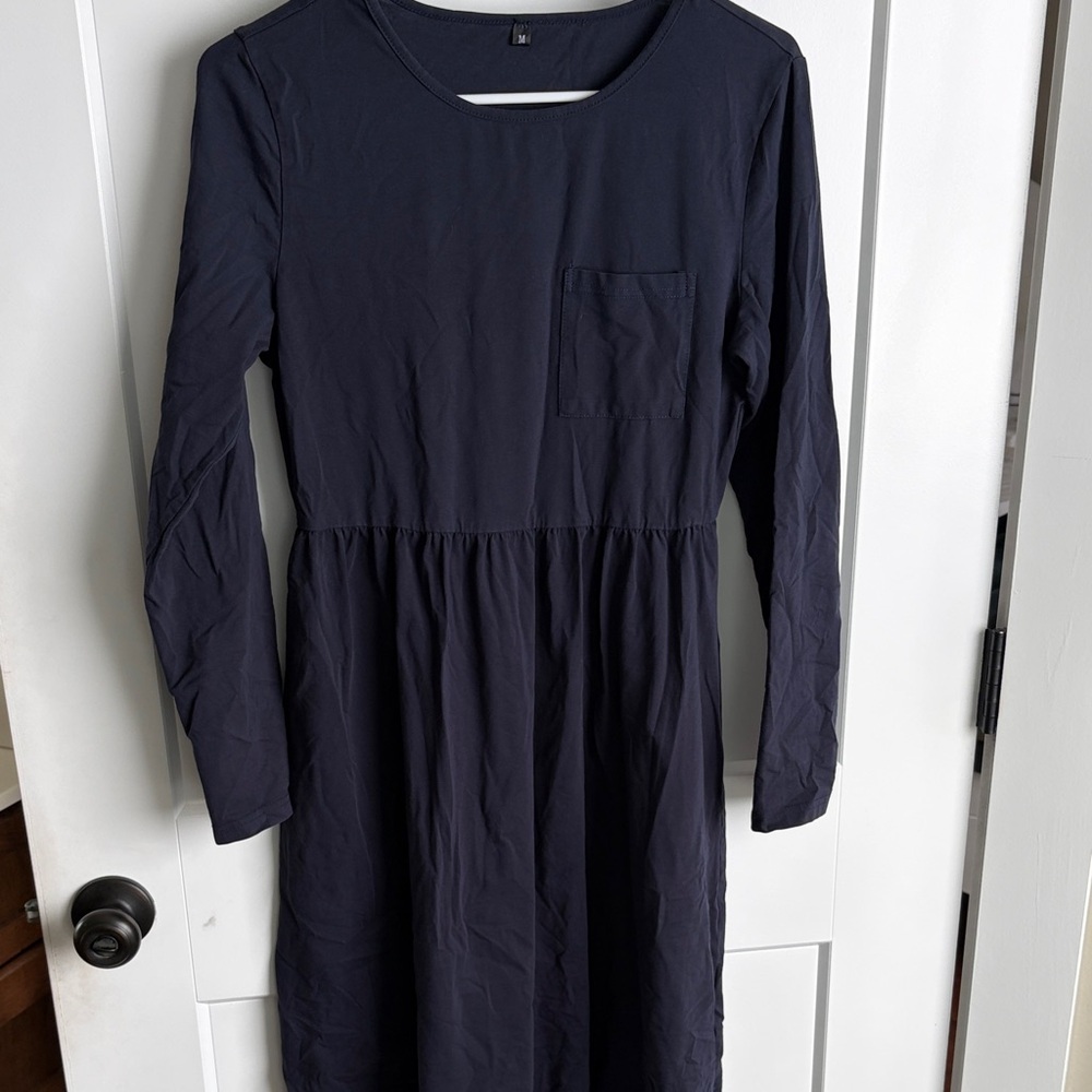 Navy Long Sleeve Dress
